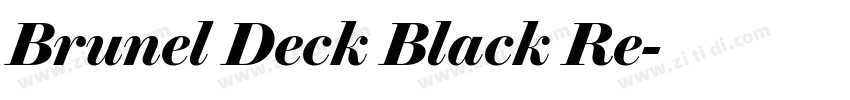 Brunel Deck Black Re字体转换